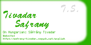 tivadar safrany business card
